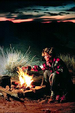 Donna and the campfire
